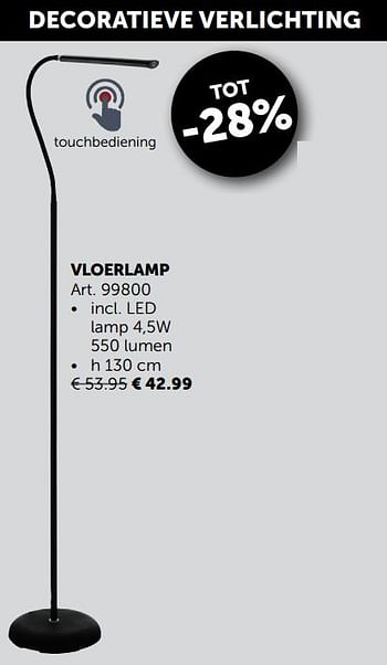 Aanbiedingen Vloerlamp - Geldig van 22/06/2021 tot 19/07/2021 bij Zelfbouwmarkt