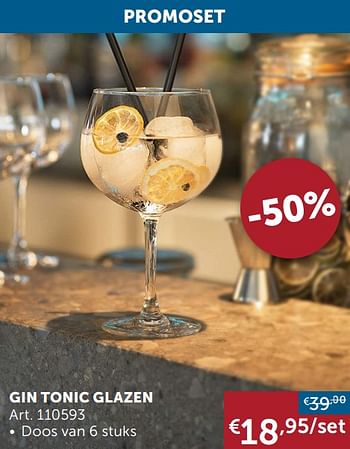Aanbiedingen Gin tonic glazen - Geldig van 22/06/2021 tot 19/07/2021 bij Zelfbouwmarkt