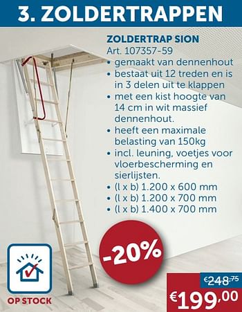 Aanbiedingen Zoldertrap sion - Geldig van 22/06/2021 tot 19/07/2021 bij Zelfbouwmarkt