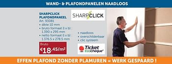 Aanbiedingen Sharpclick plafondpaneel - Sharp Click - Geldig van 22/06/2021 tot 19/07/2021 bij Zelfbouwmarkt