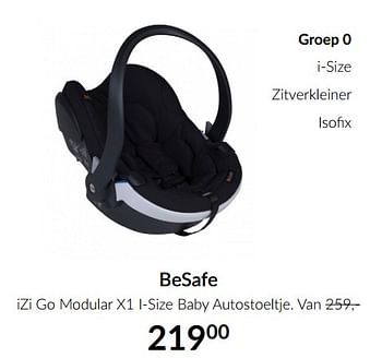 Aanbiedingen Besafe izi go modular x1 i-size baby autostoeltje - BeSafe - Geldig van 15/06/2021 tot 19/07/2021 bij Babypark