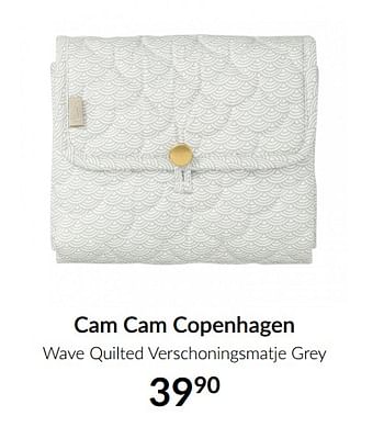Aanbiedingen Cam cam copenhagen wave quilted verschoningsmatje grey - Huismerk - Babypark - Geldig van 15/06/2021 tot 19/07/2021 bij Babypark