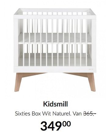 Aanbiedingen Kidsmill sixties box wit naturel - Kidsmill - Geldig van 15/06/2021 tot 19/07/2021 bij Babypark