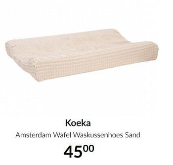 Aanbiedingen Koeka amsterdam wafel waskussenhoes sand - Koeka - Geldig van 15/06/2021 tot 19/07/2021 bij Babypark