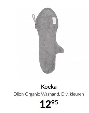 Aanbiedingen Koeka dijon organic washand - Koeka - Geldig van 15/06/2021 tot 19/07/2021 bij Babypark