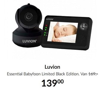 Aanbiedingen Luvion essential babyfoon limited black edition - Luvion - Geldig van 15/06/2021 tot 19/07/2021 bij Babypark