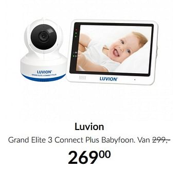 Aanbiedingen Luvion grand elite 3 connect plus babyfoon - Luvion - Geldig van 15/06/2021 tot 19/07/2021 bij Babypark