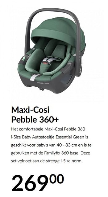 Aanbiedingen Maxi-cosi pebble 360+ - Maxi-cosi - Geldig van 15/06/2021 tot 19/07/2021 bij Babypark