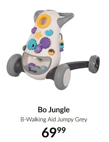 Aanbiedingen Bo jungle b-walking aid jumpy grey - Bo Jungle - Geldig van 15/06/2021 tot 19/07/2021 bij Babypark