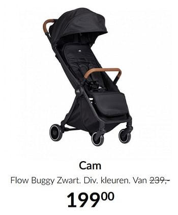 Aanbiedingen Cam flow buggy zwart - Cam - Geldig van 15/06/2021 tot 19/07/2021 bij Babypark