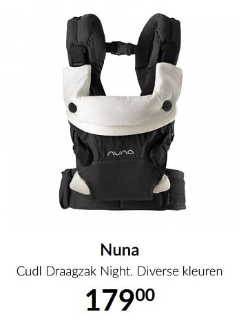 Aanbiedingen Nuna cudl draagzak night - Nuna - Geldig van 15/06/2021 tot 19/07/2021 bij Babypark