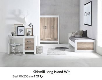 Aanbiedingen Kidsmill long island wit bed - Kidsmill - Geldig van 15/06/2021 tot 19/07/2021 bij Babypark