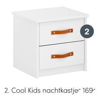 Aanbiedingen Cool kids nachtkastje - Cool Kids - Geldig van 20/06/2021 tot 26/06/2021 bij Baby & Tiener Megastore