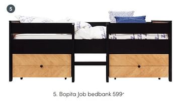 Aanbiedingen Bopita job bedbank - Bopita - Geldig van 20/06/2021 tot 26/06/2021 bij Baby & Tiener Megastore