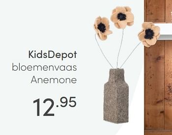 Aanbiedingen Kidsdepot bloemenvaas anemone - KidsDepot  - Geldig van 20/06/2021 tot 26/06/2021 bij Baby & Tiener Megastore