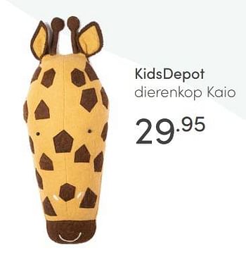 Aanbiedingen Kidsdepot dierenkop kaio - KidsDepot  - Geldig van 20/06/2021 tot 26/06/2021 bij Baby & Tiener Megastore