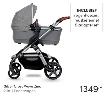 Aanbiedingen Silver cross wave zinc 2-in-1 kinderwagen - Silver Cross - Geldig van 20/06/2021 tot 26/06/2021 bij Baby & Tiener Megastore