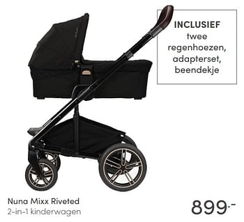 Aanbiedingen Nuna mixx riveted 2-in-1 kinderwagen - Nuna - Geldig van 20/06/2021 tot 26/06/2021 bij Baby & Tiener Megastore