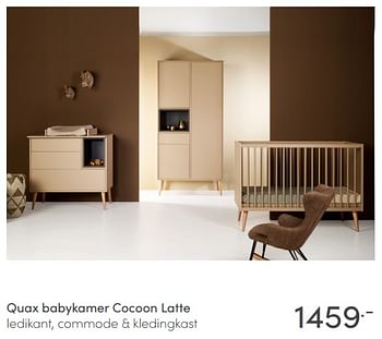 Aanbiedingen Quax babykamer cocoon latte - Quax - Geldig van 20/06/2021 tot 26/06/2021 bij Baby & Tiener Megastore