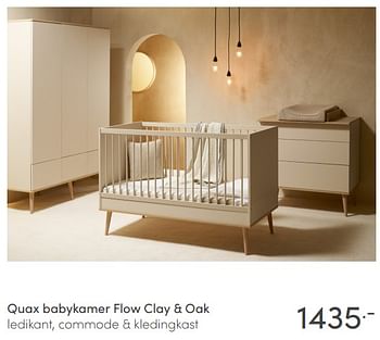 Aanbiedingen Quax babykamer flow clay + oak - Quax - Geldig van 20/06/2021 tot 26/06/2021 bij Baby & Tiener Megastore