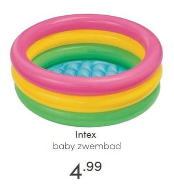 Aanbiedingen Intex baby zwembad - Intex - Geldig van 20/06/2021 tot 26/06/2021 bij Baby & Tiener Megastore