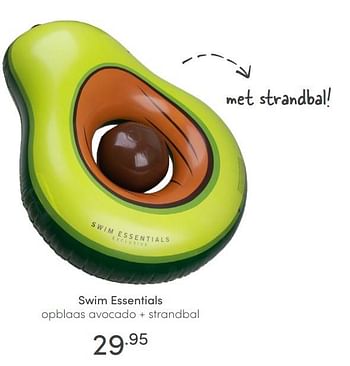 Aanbiedingen Swim essentials opblaas avocado + strandbal - Swim Essentials - Geldig van 20/06/2021 tot 26/06/2021 bij Baby & Tiener Megastore