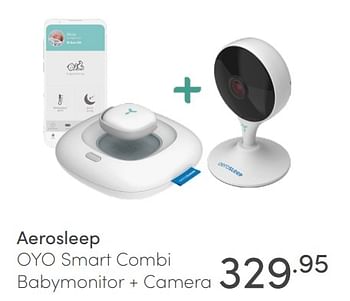 Aanbiedingen Aerosleep oyo smart combi babymonitor + camera - Aerosleep - Geldig van 20/06/2021 tot 26/06/2021 bij Baby & Tiener Megastore
