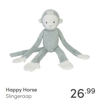 Aanbiedingen Happy horse slingeraap - Happy Horse - Geldig van 20/06/2021 tot 26/06/2021 bij Baby & Tiener Megastore