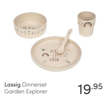 Aanbiedingen Lassig dinnerset garden explorer - Lassig - Geldig van 20/06/2021 tot 26/06/2021 bij Baby & Tiener Megastore