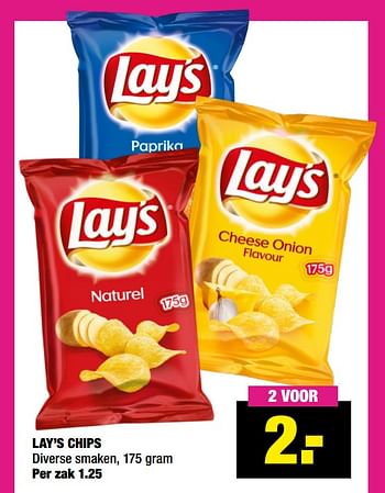 Aanbiedingen Lay`s chips - Lay's - Geldig van 21/06/2021 tot 04/07/2021 bij Big Bazar