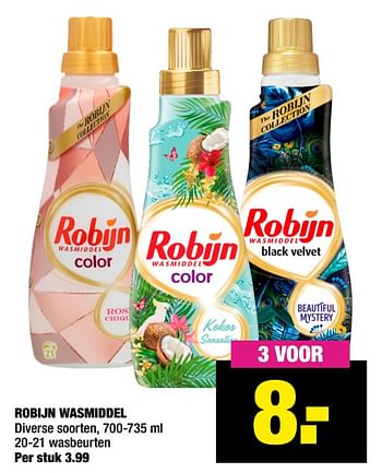 Aanbiedingen Robijn wasmiddel - Robijn - Geldig van 21/06/2021 tot 04/07/2021 bij Big Bazar