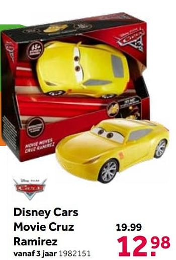 Aanbiedingen Disney cars movie cruz ramirez - Disney - Geldig van 19/06/2021 tot 04/07/2021 bij Intertoys