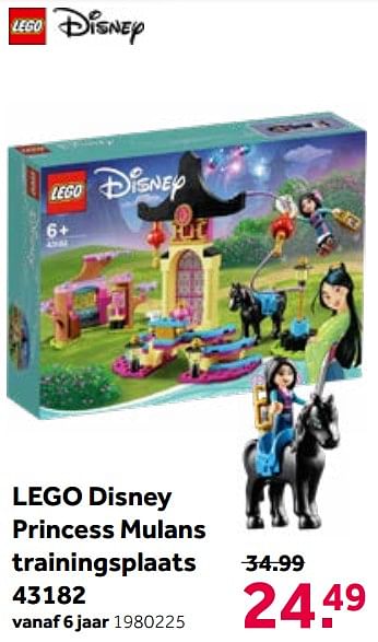 Aanbiedingen Lego disney princess mulans trainingsplaats 43182 - Lego - Geldig van 19/06/2021 tot 04/07/2021 bij Intertoys