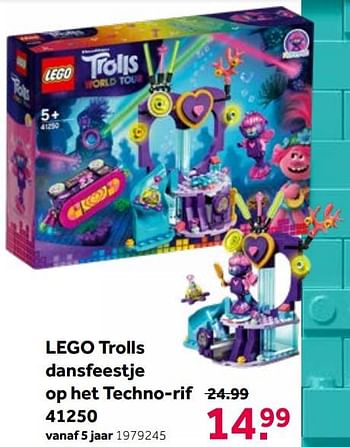Aanbiedingen Lego trolls dansfeestje op het techno-rif 41250 - Lego - Geldig van 19/06/2021 tot 04/07/2021 bij Intertoys