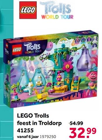 Aanbiedingen Lego trolls feest in troldorp 41255 - Lego - Geldig van 19/06/2021 tot 04/07/2021 bij Intertoys