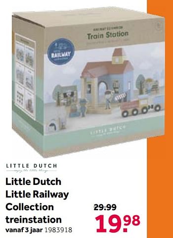Aanbiedingen Little dutch little railway collection treinstation - Little Dutch - Geldig van 19/06/2021 tot 04/07/2021 bij Intertoys