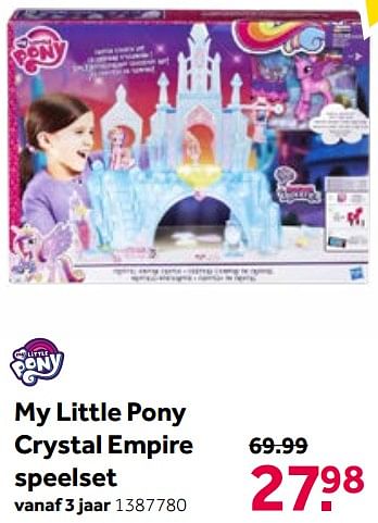 Aanbiedingen My little pony crystal empire speelset - My Little Pony - Geldig van 19/06/2021 tot 04/07/2021 bij Intertoys