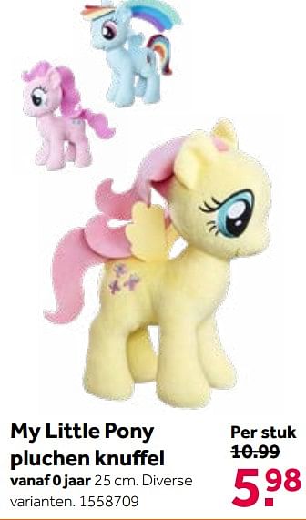 Aanbiedingen My little pony pluchen knuffel - My Little Pony - Geldig van 19/06/2021 tot 04/07/2021 bij Intertoys