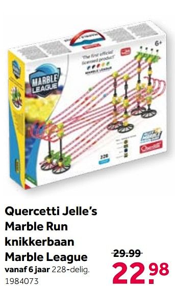 Aanbiedingen Quercetti jelle`s marble run knikkerbaan marble league - Quercetti - Geldig van 19/06/2021 tot 04/07/2021 bij Intertoys
