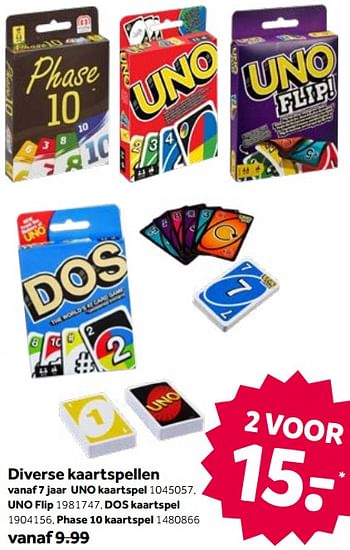 Aanbiedingen Uno kaartspel - Mattel - Geldig van 19/06/2021 tot 04/07/2021 bij Intertoys
