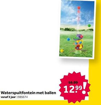 Aanbiedingen Waterspuitfontein met ballen - Huismerk - Intertoys - Geldig van 19/06/2021 tot 04/07/2021 bij Intertoys