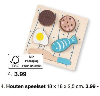 Aanbiedingen Houten speelset - Huismerk - Zeeman  - Geldig van 01/02/2021 tot 30/06/2021 bij Zeeman