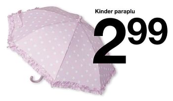 Aanbiedingen Kinder paraplu - Huismerk - Zeeman  - Geldig van 01/02/2021 tot 30/06/2021 bij Zeeman