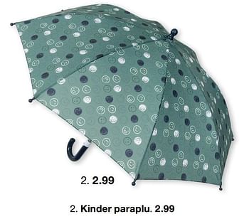 Aanbiedingen Kinder paraplu - Huismerk - Zeeman  - Geldig van 01/02/2021 tot 30/06/2021 bij Zeeman