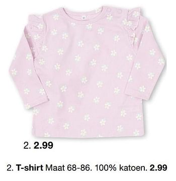 Aanbiedingen T-shirt - Huismerk - Zeeman  - Geldig van 01/02/2021 tot 30/06/2021 bij Zeeman