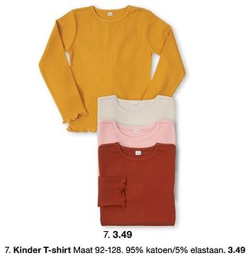 Aanbiedingen Kinder t-shirt - Huismerk - Zeeman  - Geldig van 01/02/2021 tot 30/06/2021 bij Zeeman