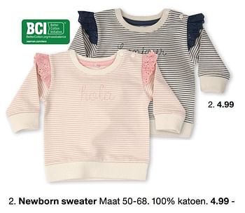 Aanbiedingen Newborn sweater - Huismerk - Zeeman  - Geldig van 01/02/2021 tot 30/06/2021 bij Zeeman