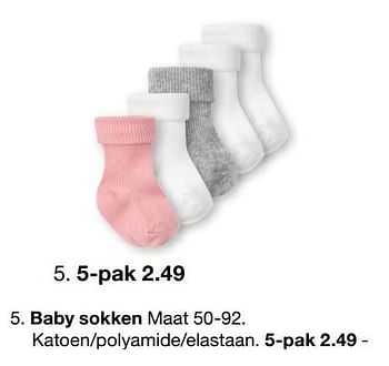 Aanbiedingen Baby sokken - Huismerk - Zeeman  - Geldig van 01/02/2021 tot 30/06/2021 bij Zeeman