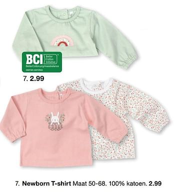 Aanbiedingen Newborn t-shirt - Huismerk - Zeeman  - Geldig van 01/02/2021 tot 30/06/2021 bij Zeeman