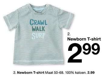 Aanbiedingen Newborn t-shirt - Huismerk - Zeeman  - Geldig van 01/02/2021 tot 30/06/2021 bij Zeeman